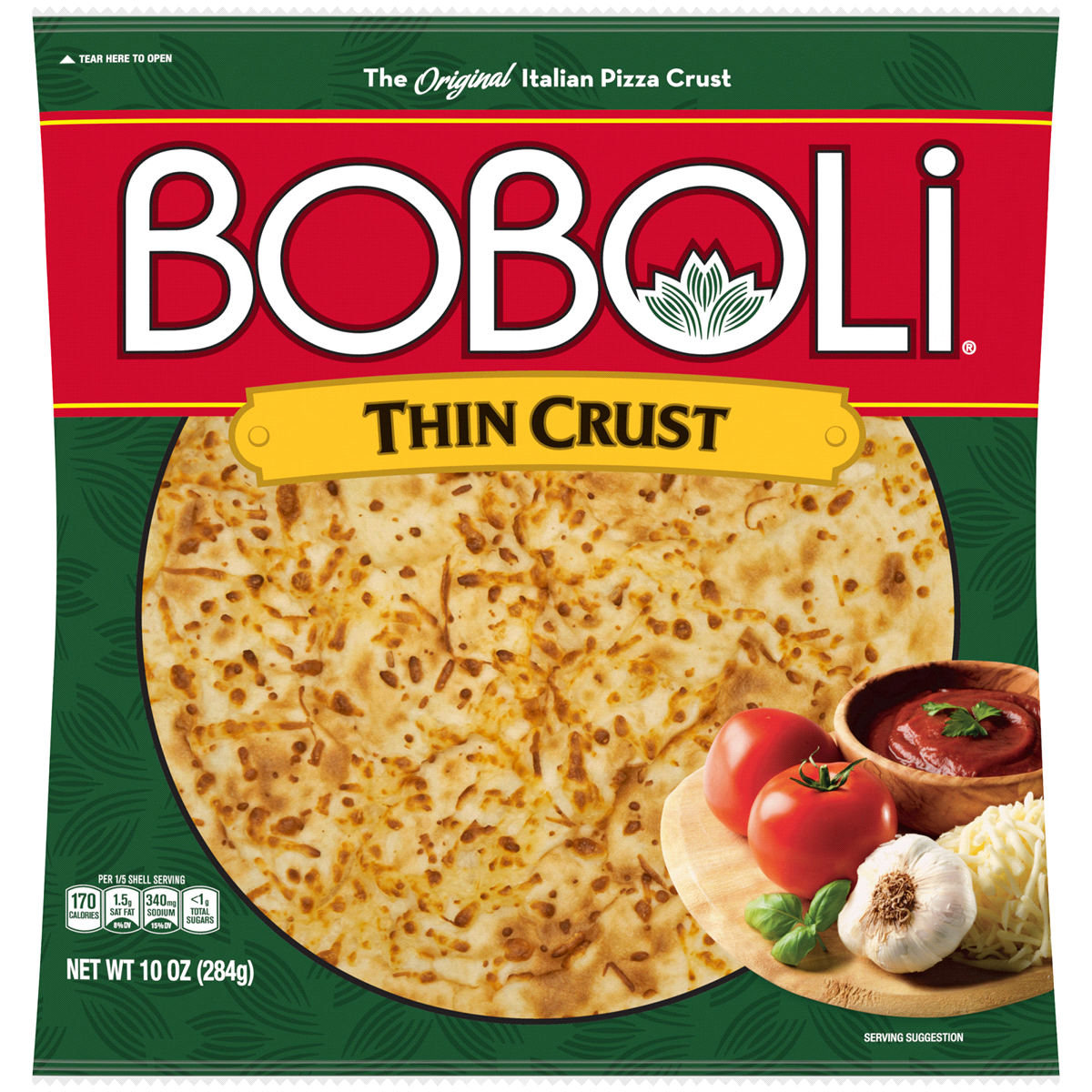 slide 1 of 6, Boboli Italian Pizza Crust - Thin, 10 oz