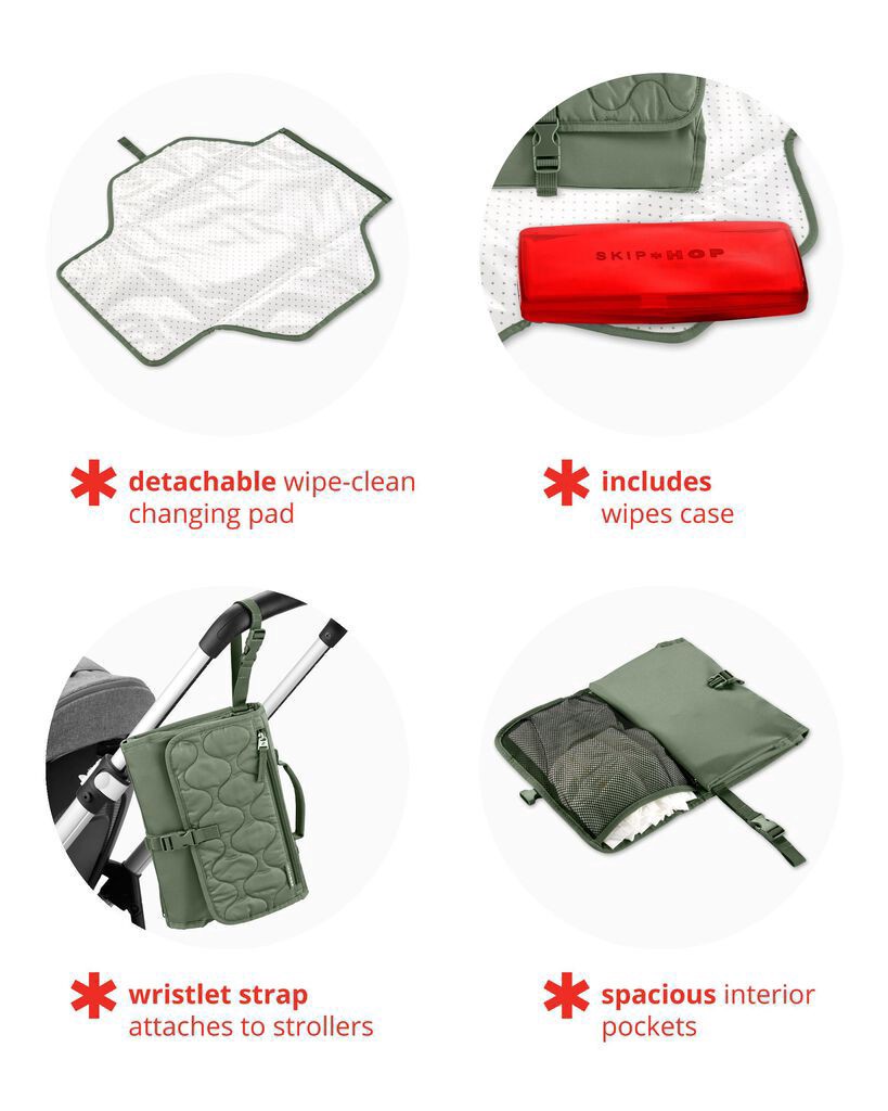 slide 3 of 6, Skiphop Pronto Signature Changing Station - Sage Sage NS, 1 ct