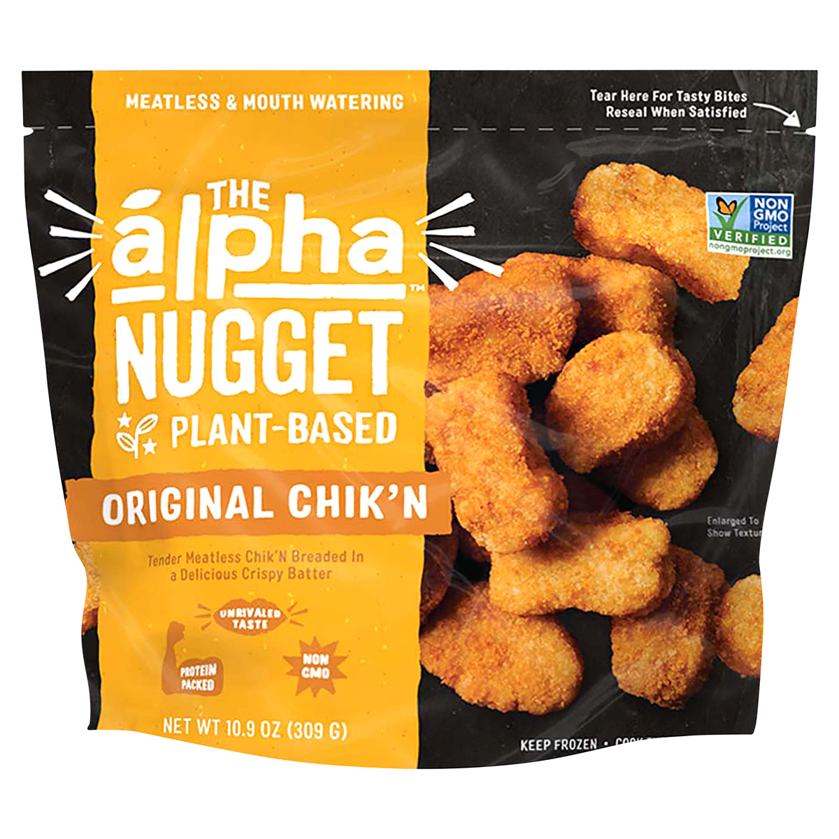 slide 1 of 1, The Alpha Nugget Original Chik'n Plant-Based Nuggets, 10.9 oz