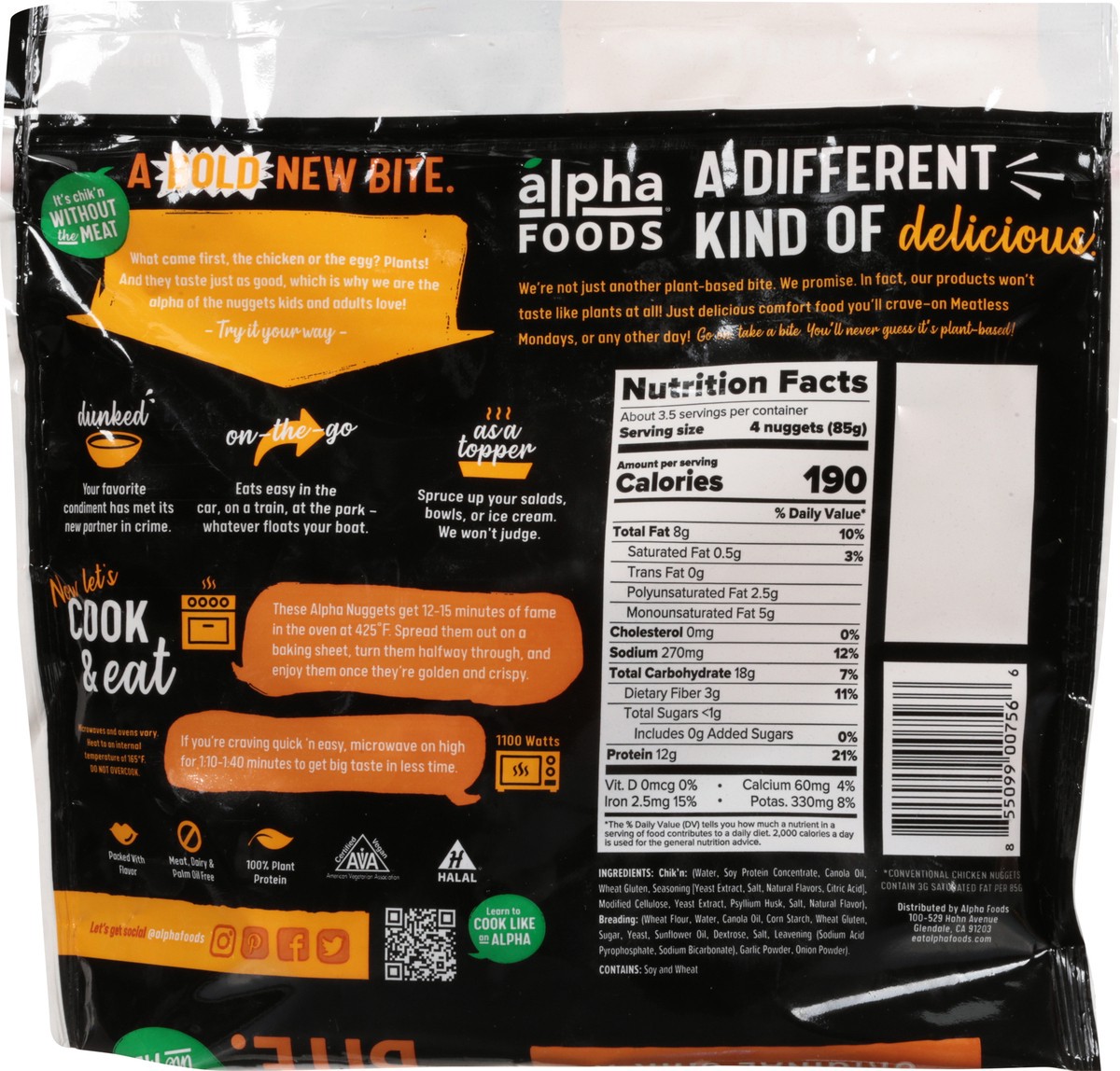 slide 7 of 11, Alpha Original Chik'n Nuggets 10.9 oz, 10.9 oz