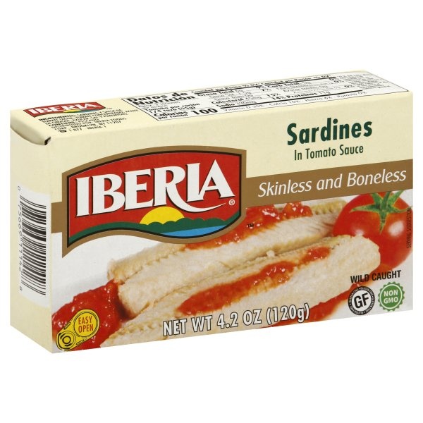 slide 1 of 1, Iberia Sardines in Tomato Sauce 4.2 oz, 1 ct