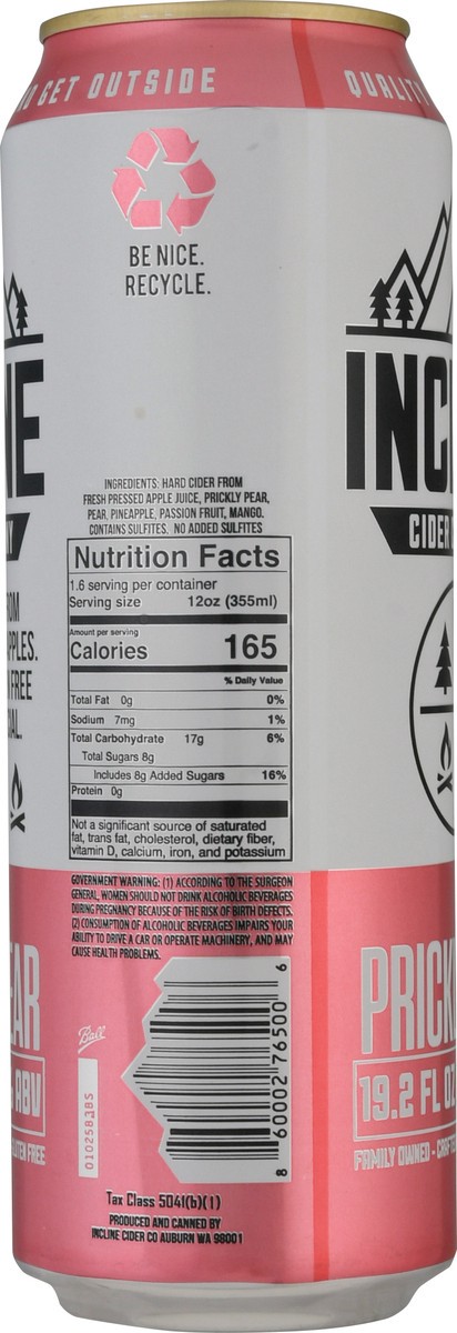 slide 9 of 9, Incline Cider Company Prickly Pear Beer 19.2 fl oz, 19.2 fl oz