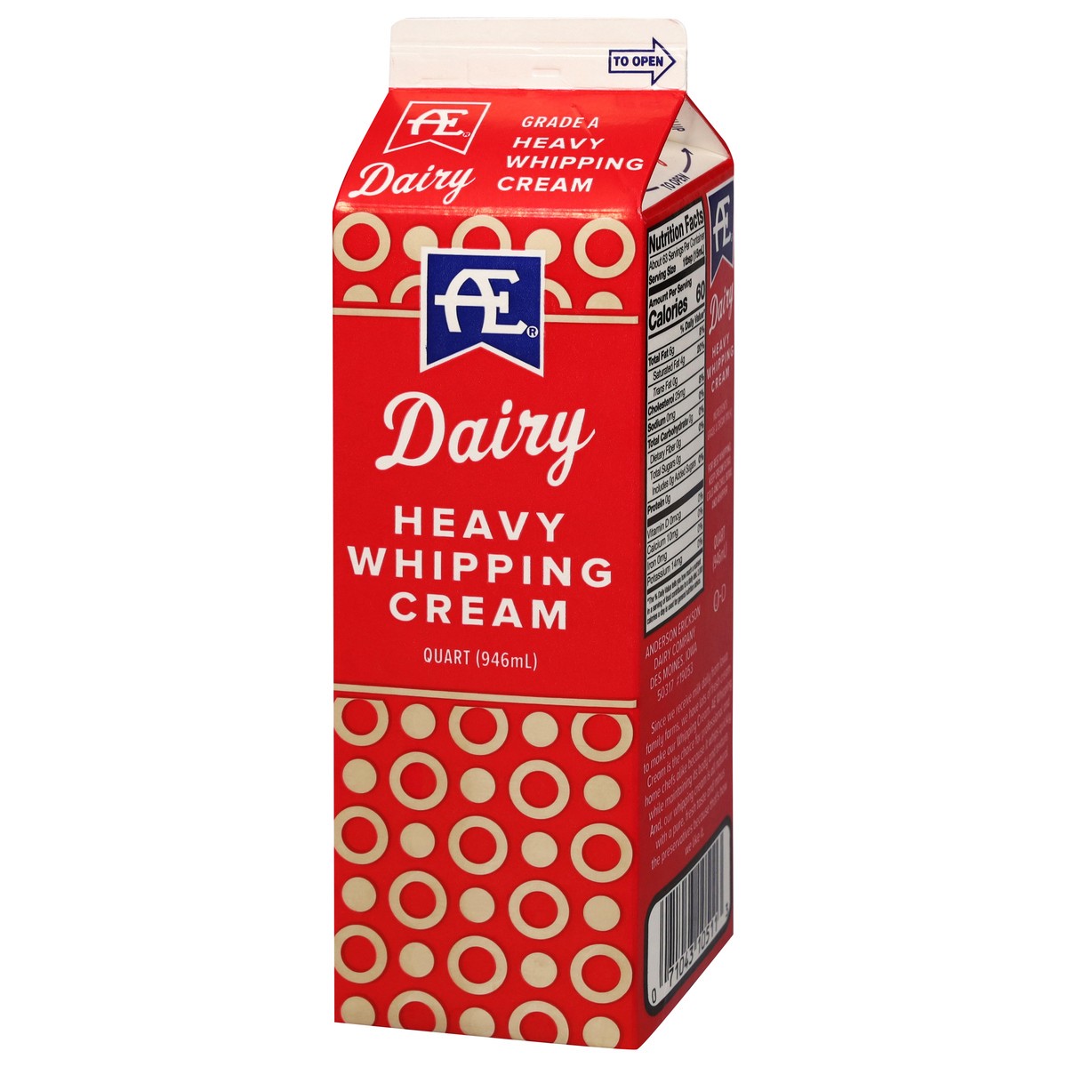 slide 3 of 9, Anderson Erickson Dairy Heavy Whipping Cream 946 ml, 946 ml