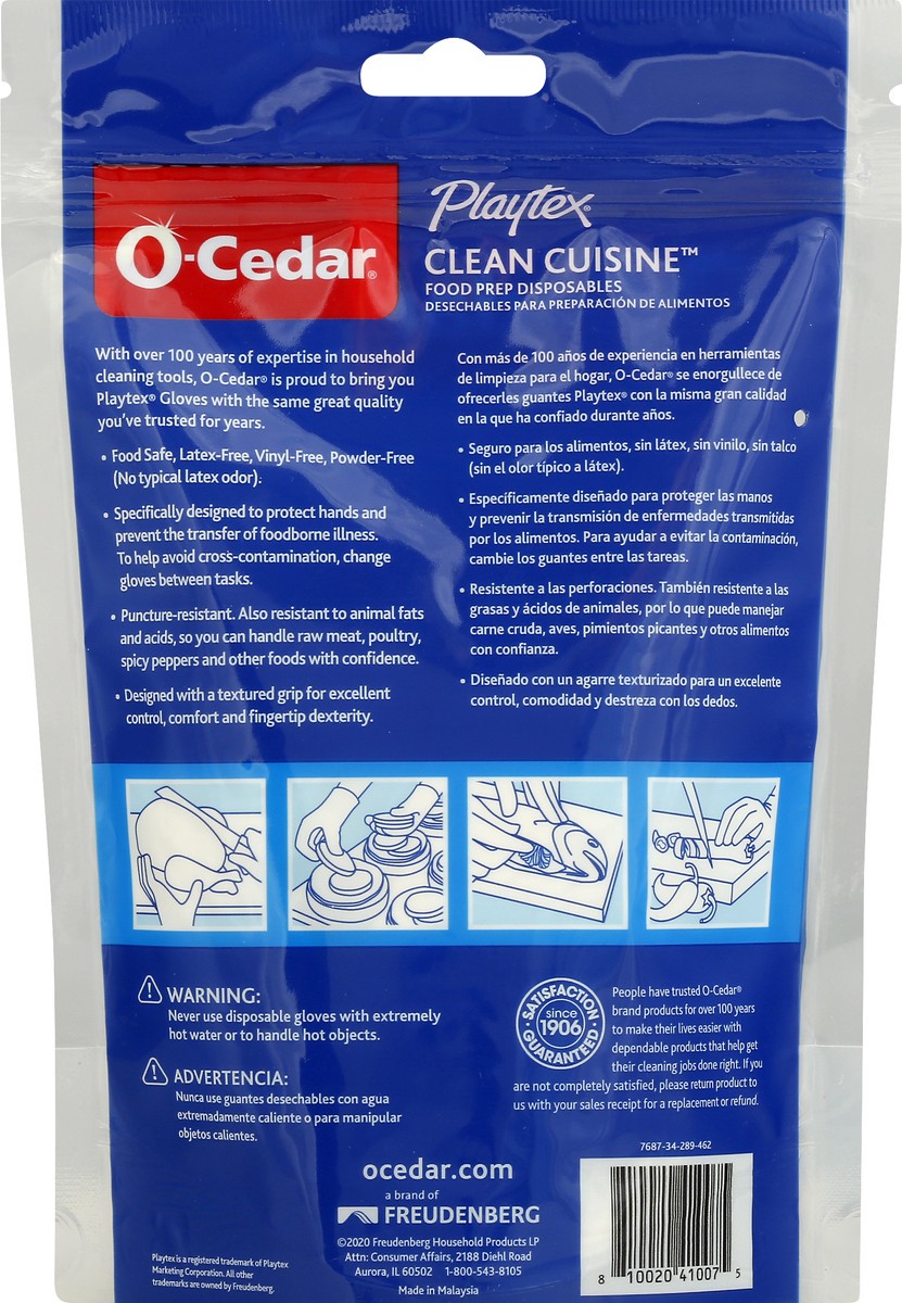 slide 5 of 9, O-Cedar O Cedar Gloves, Clean Cuisine, 30 Pack, 30 ct