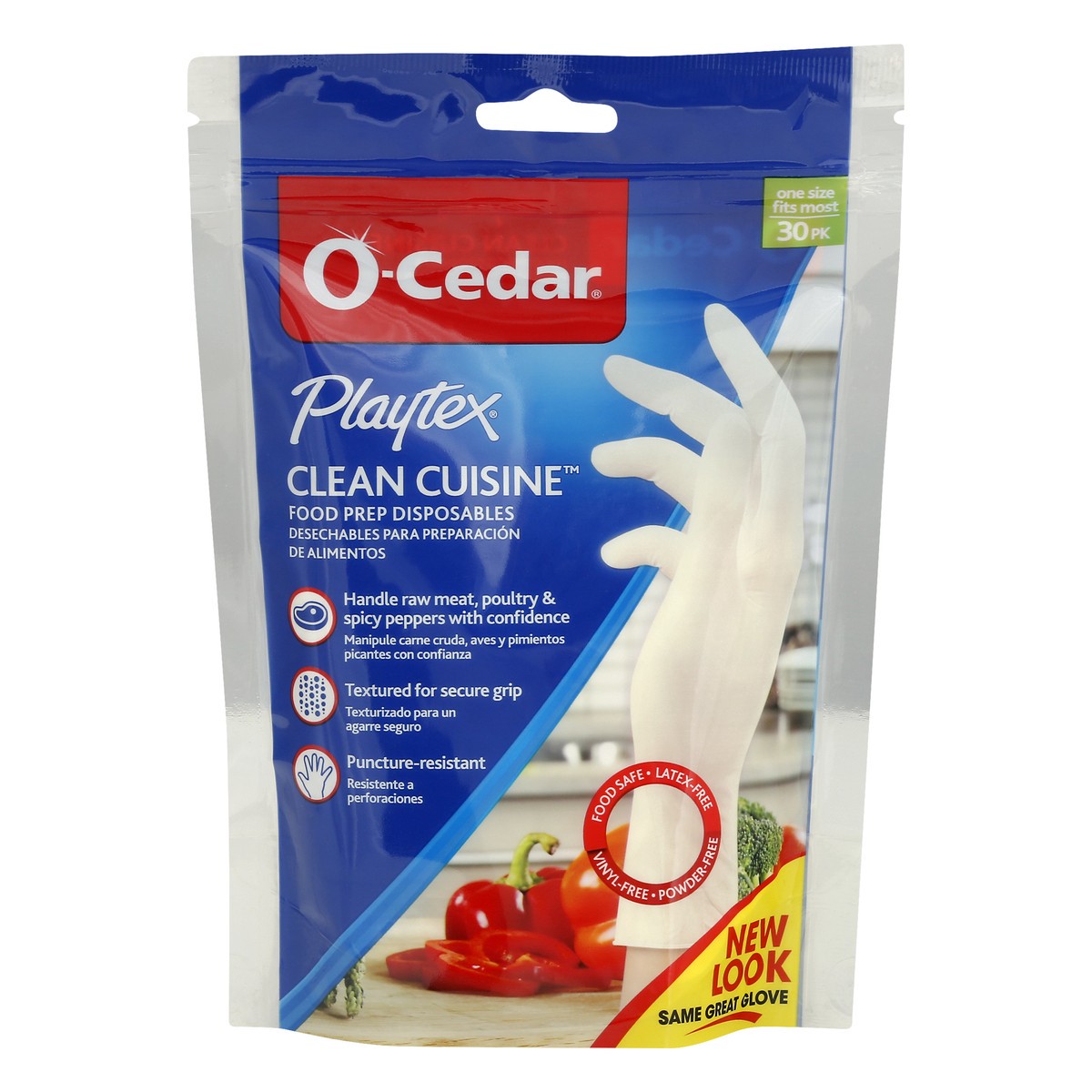 slide 1 of 9, O-Cedar O Cedar Gloves, Clean Cuisine, 30 Pack, 30 ct