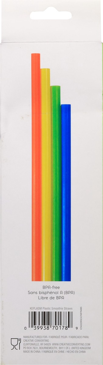 slide 6 of 12, Creative Converting Green, Blue, Yellow & Red Celebrations Smoothie Straws, 40 ct
