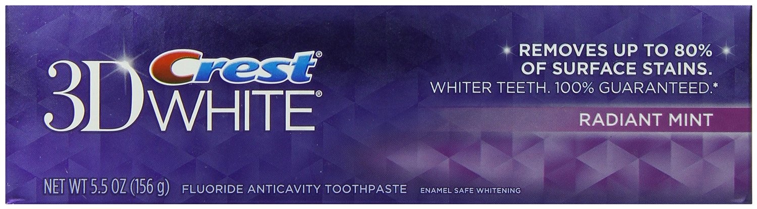 slide 1 of 1, Crest 3D White Radiant Mint Whitening Toothpaste, 5.5 oz