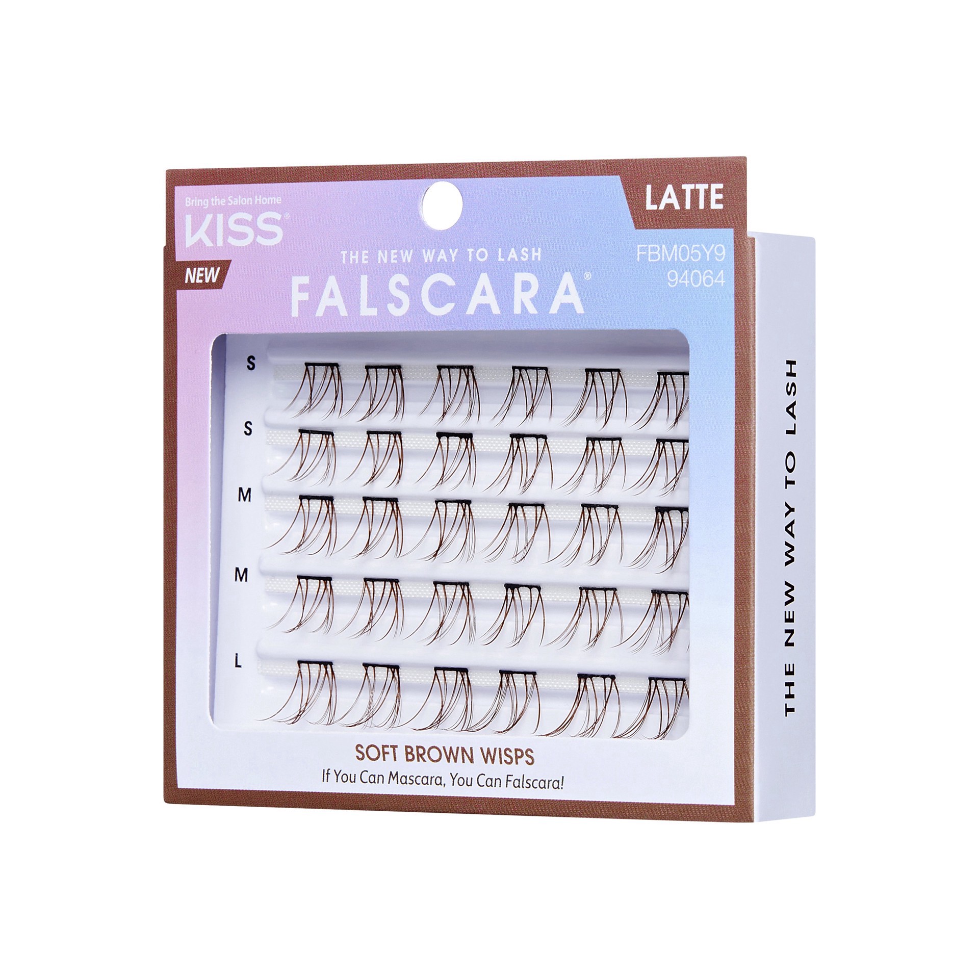 slide 1 of 1, KISS Falscara Soft Brown Wisp Lashes - Latte, 10-14mm Multipack, 1 ct