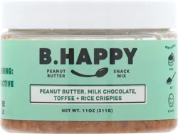 B. Happy Peanut Butter, Milk Chocolate, Toffee + Rice Crispies Snack Mix 11 oz