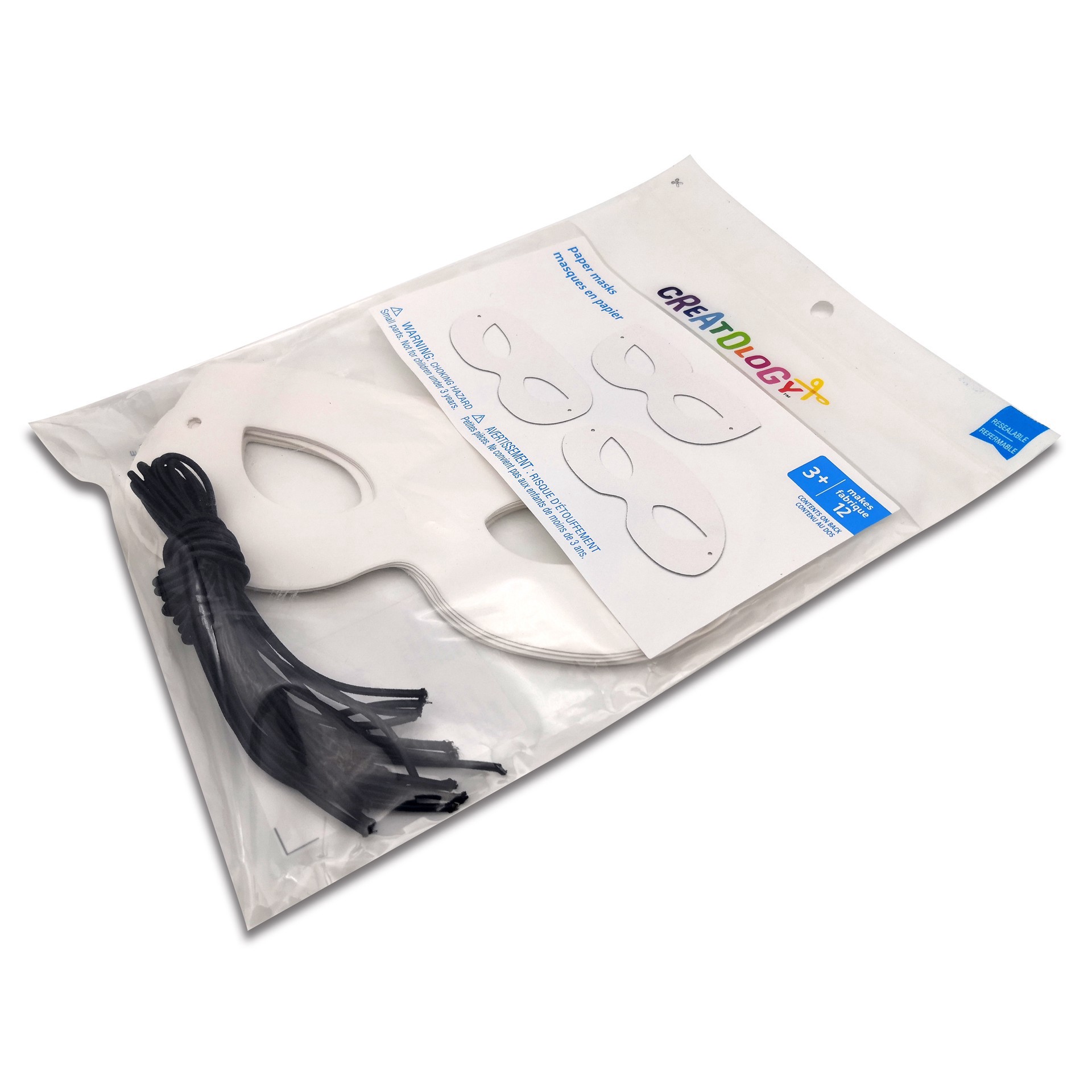 slide 3 of 3, Paper Masks Kit By Creatology, 7 in x 10 in