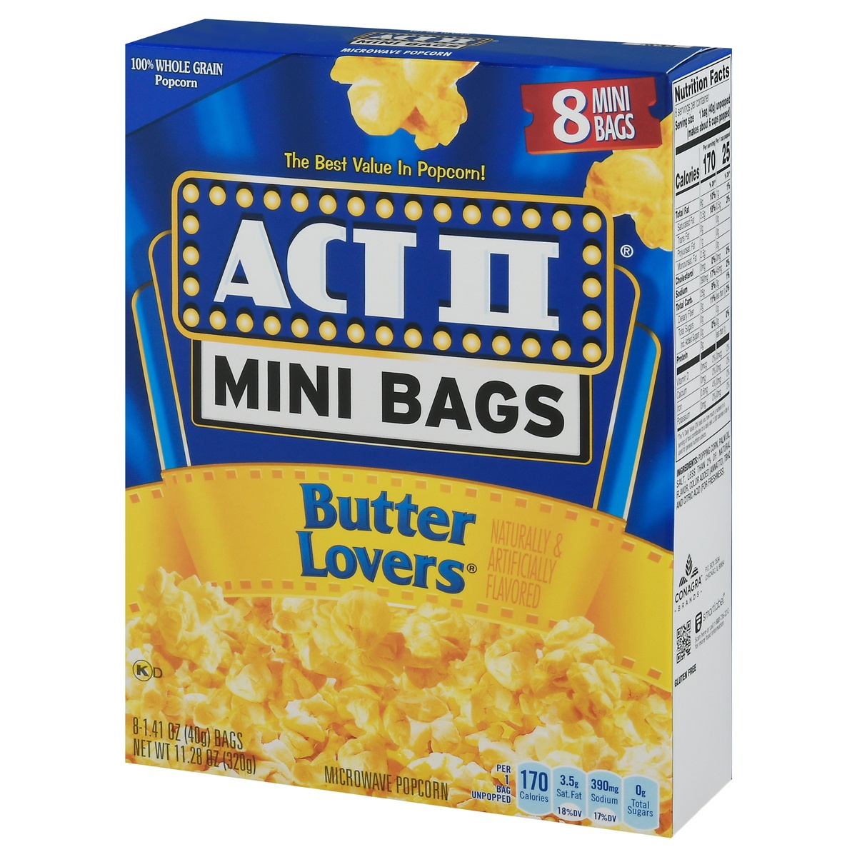 slide 3 of 11, ACT II Butter Mini Bags, 8 ct