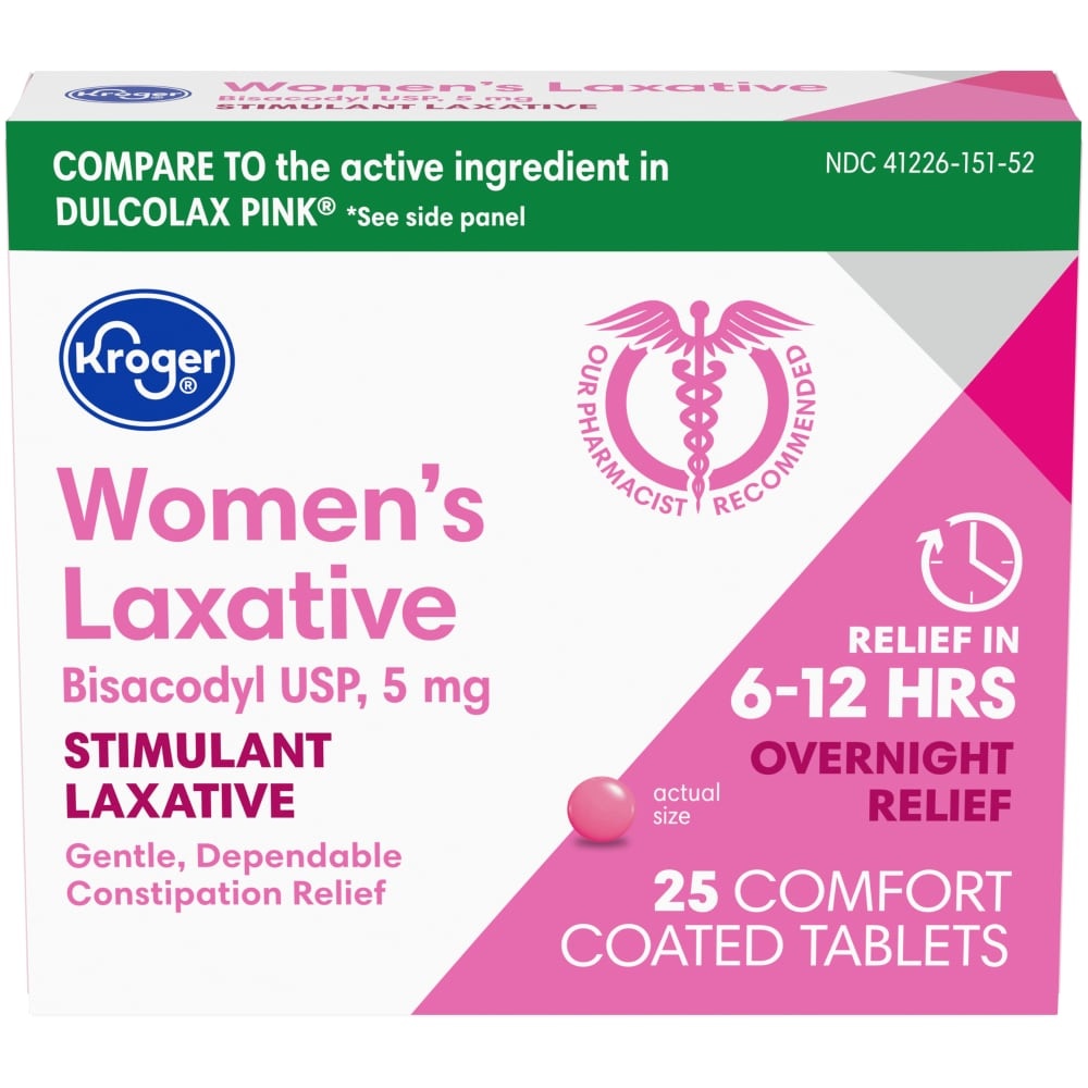 slide 1 of 1, Kroger Women's Stimulant Laxative Comfort Coated Tablets, 25 ct