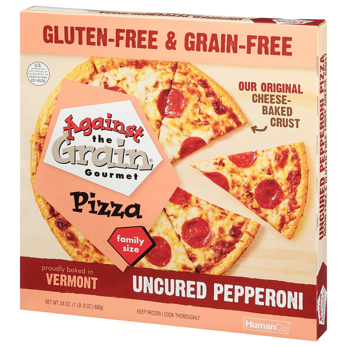 slide 3 of 9, Against The Grain Gluten Free Pizza Pepperoni, 24 oz