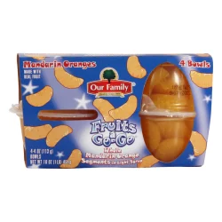 Our Family Mandarin Orange Segments In Light Syrup Fruits A Go-Go Cups