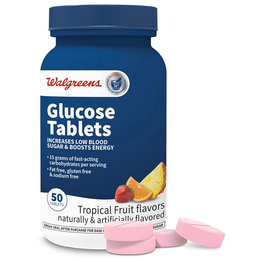 slide 2 of 5, Walgreens Glucose Tablets Tropical Fruit, 50 ct