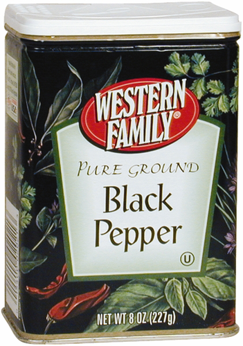 slide 1 of 1, Western Family Black Pepper, 8 oz