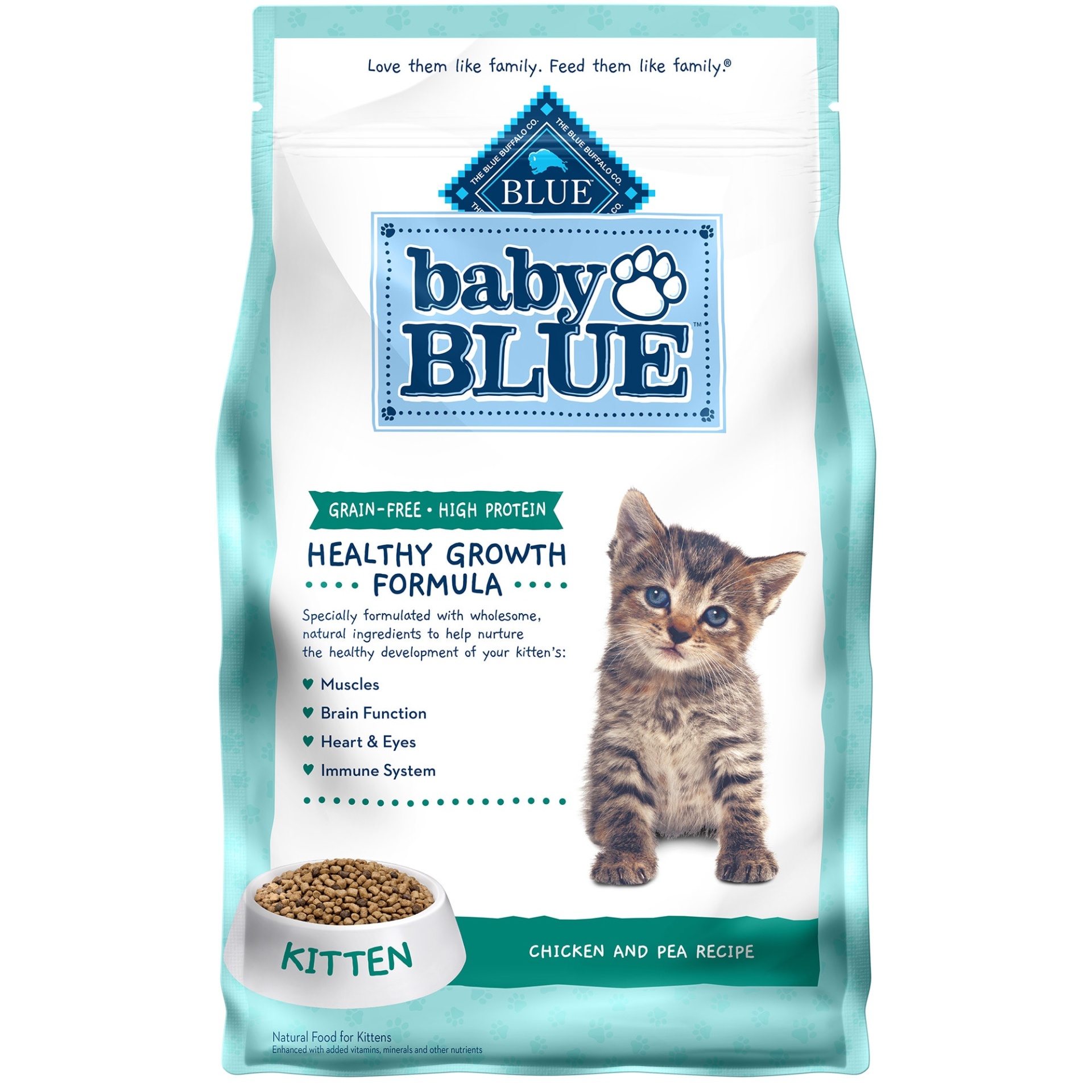 slide 1 of 1, Blue Buffalo Baby BLUE Grain-Free High Protein Kitten Food,  Chicken, 2 lb