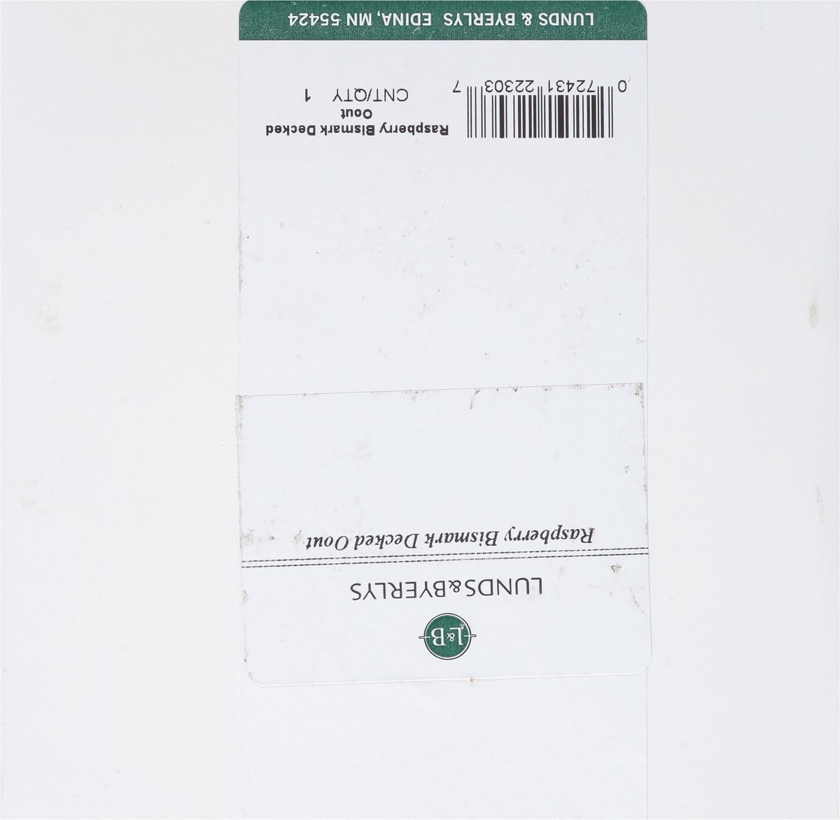 slide 10 of 11, Lunds & Byerlys Raspberry Bismark Decked Out Donut 1 ea, 1 ct