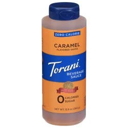 Torani Zero Calorie Caramel Flavored Beverage Sauce 12.8 oz