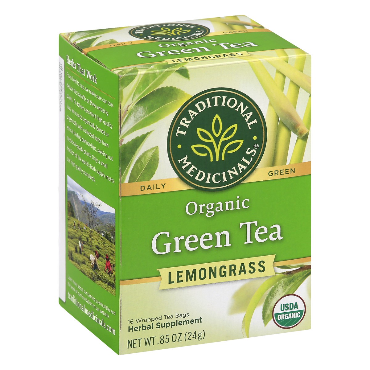 slide 7 of 9, Traditional Medicinals Organic Green Tea Lemongrass, 16 ct