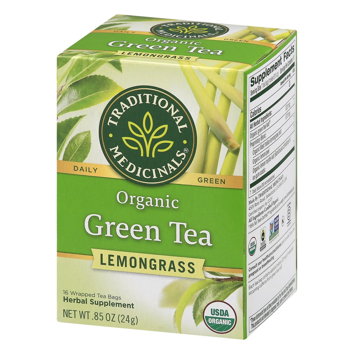 slide 3 of 9, Traditional Medicinals Organic Green Tea Lemongrass, 16 ct