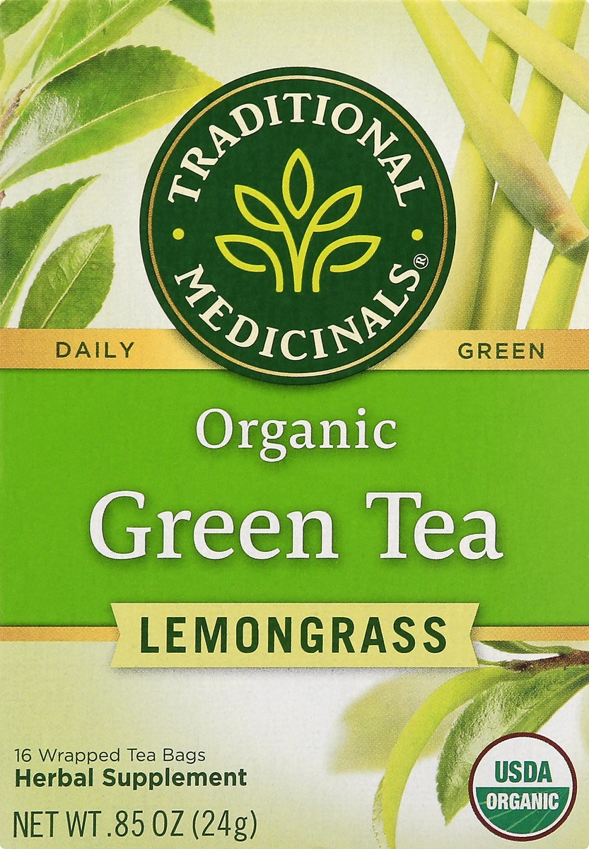 slide 2 of 9, Traditional Medicinals Organic Green Tea Lemongrass, 16 ct