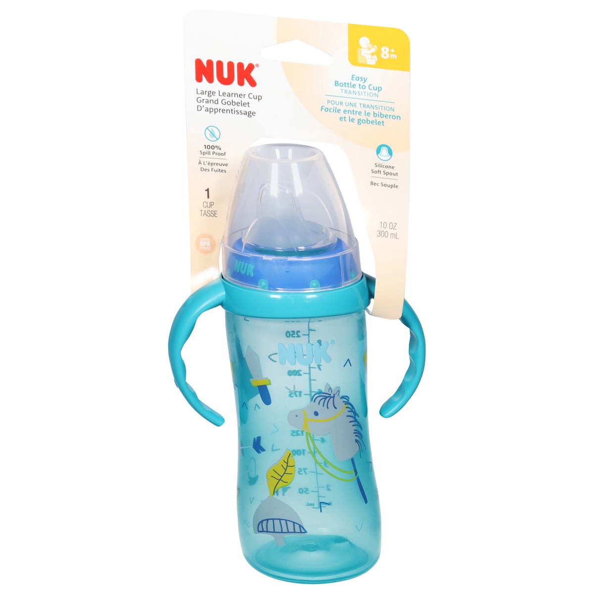 slide 3 of 9, NUK 10 Ounces 8+ Months Learner Cup Large 1 ea, 1 ct