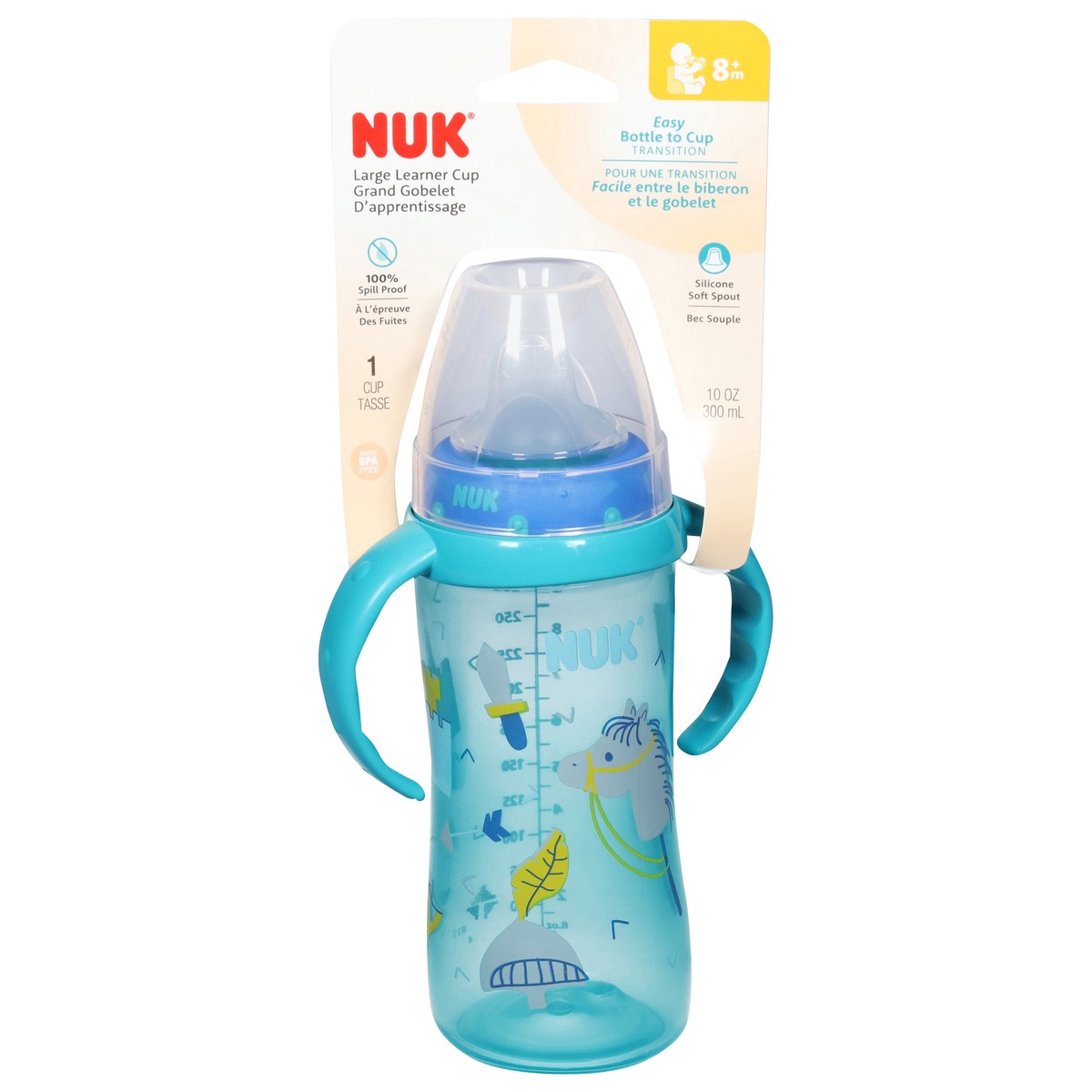 slide 1 of 9, NUK 10 Ounces 8+ Months Learner Cup Large 1 ea, 1 ct