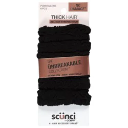 scünci Thick Hair Ponytailers - 6 ea