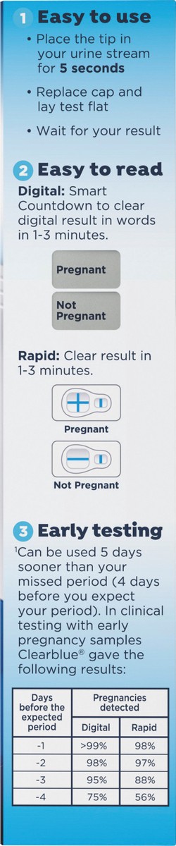 slide 4 of 5, Clearblue Combo Digital and Rapid Pregnancy Test, 2 ct