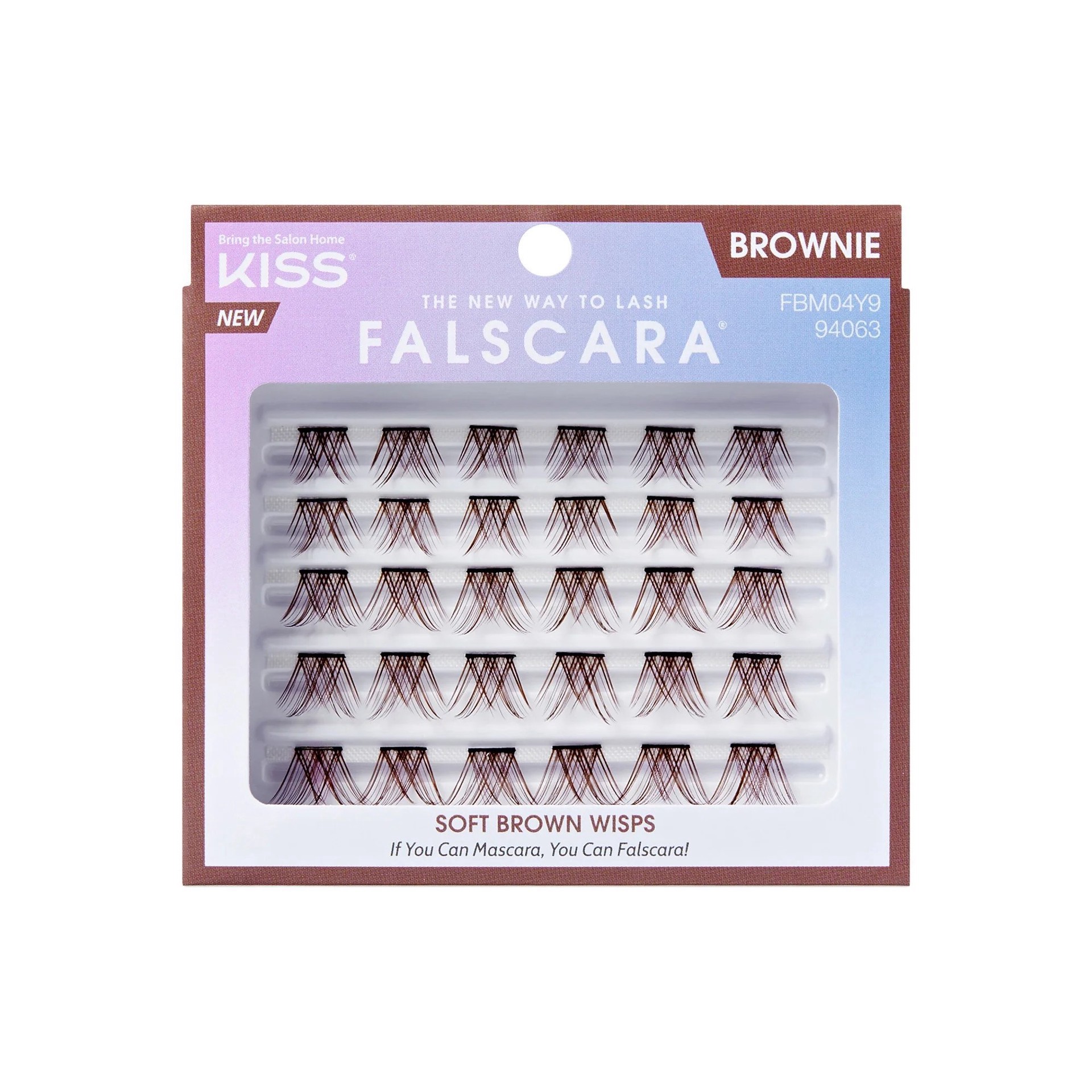 slide 1 of 1, KISS Falscara Soft Brown Wisp Lashes - Brownie, Multipack 10-14mm, 1 ct