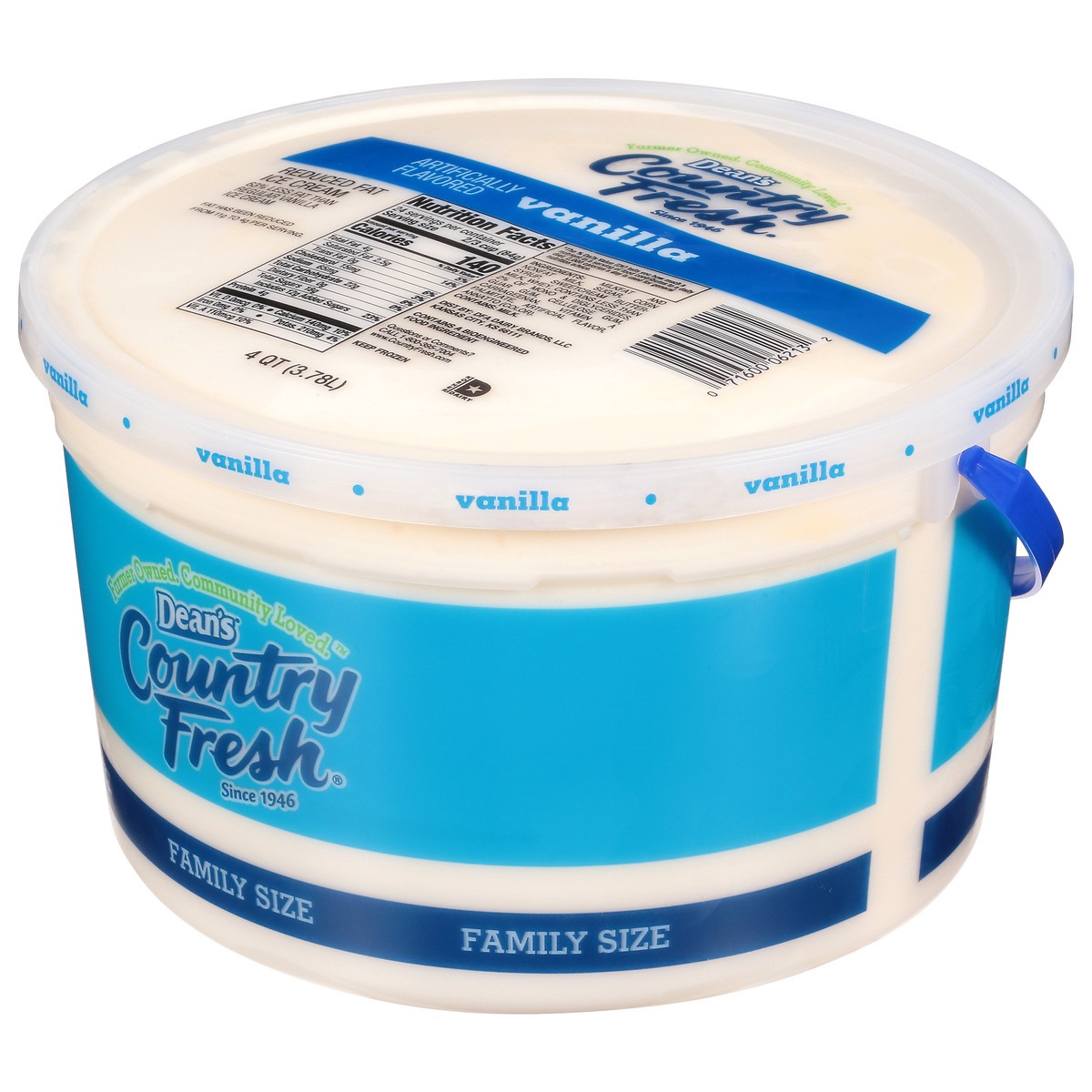 slide 2 of 13, Country Fresh Family Size Reduced Fat Vanilla Ice Cream 4 qt, 4 qt