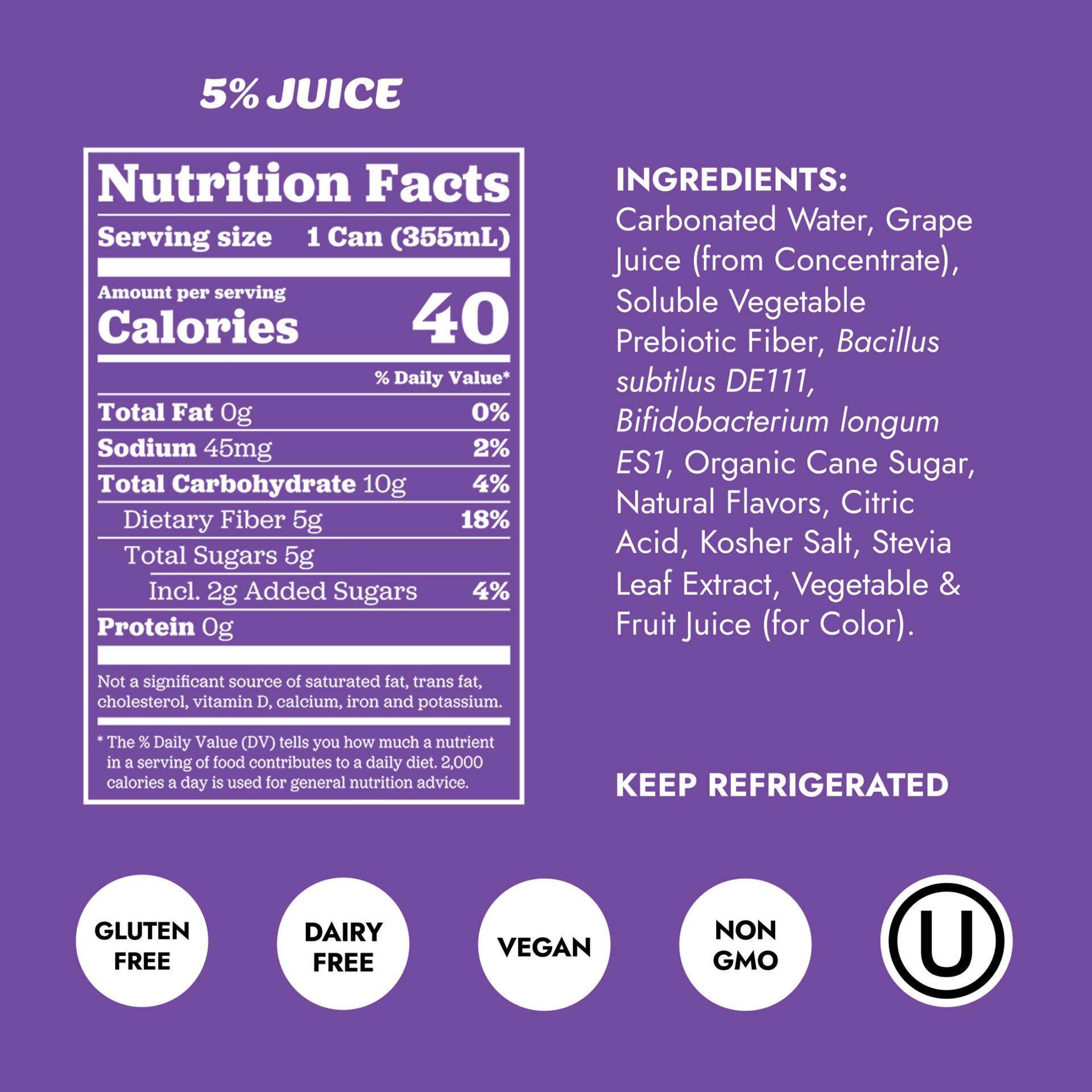 slide 7 of 8, Slice Grape Healthy Soda, 12 fl oz Cans, 4-Pack, 48 fl oz