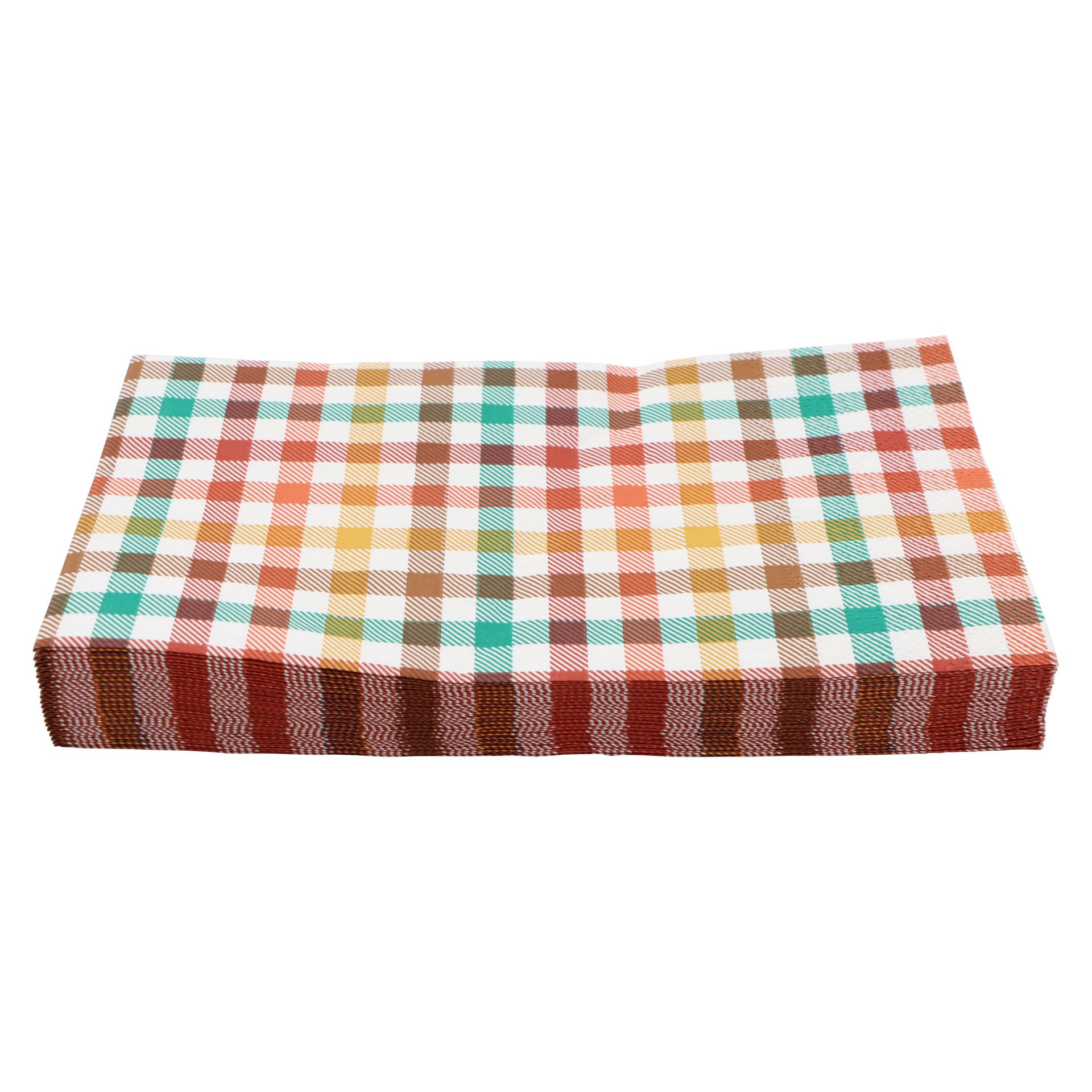 slide 3 of 3, Multicolor Plaid Guest Napkins, 20ct. By Celebrate It, 20 ct