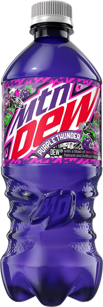 slide 6 of 6, Mountain Dew Soda, Purple Thunder, 20 fl oz