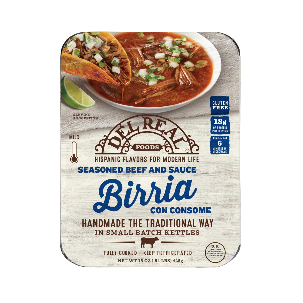 slide 1 of 1, Del Real Foods Birria 15 oz, 15 oz