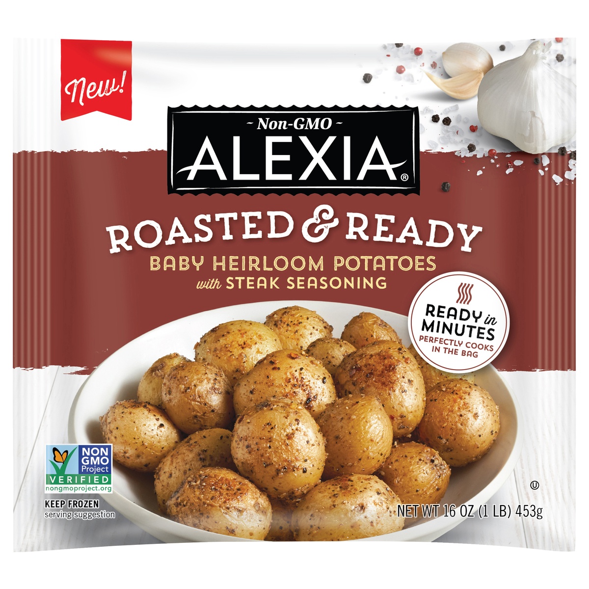 slide 1 of 6, Alexia Roasted & Ready Baby Heirloom Potatoes With Steak Seasoning, 16 oz