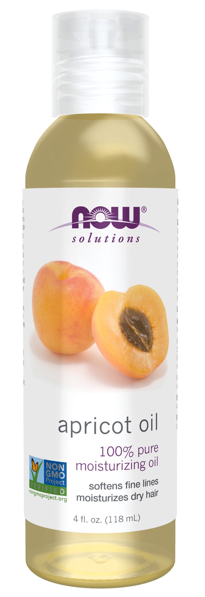 slide 1 of 5, NOW Solutions Apricot Oil - 4 fl. oz., 4 fl oz