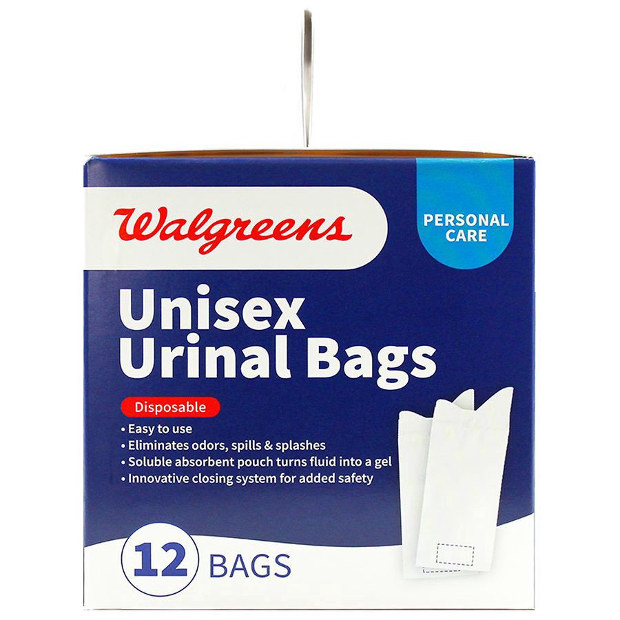 slide 5 of 5, Walgreens Disposable Urinal Bag with Absorbent Pad for Men, 12 ct