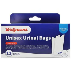 Walgreens Disposable Urinal Bag with Absorbent Pad for Men
