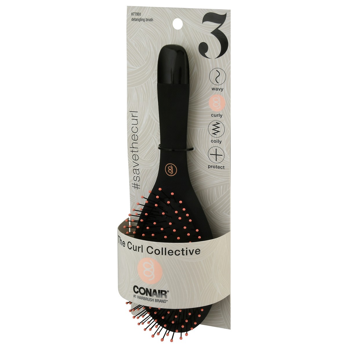 slide 3 of 9, Conair The Curl Collective Detangling Brush 1 ea, 1 ct