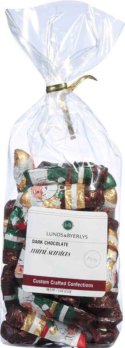 slide 4 of 14, Lunds & Byerlys Dark Chocolate Santas Mini 7.5 oz, 7.5 oz