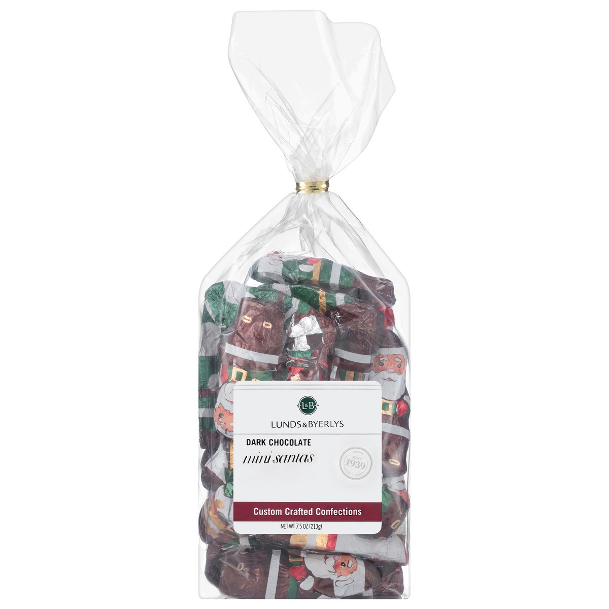 slide 1 of 14, Lunds & Byerlys Dark Chocolate Santas Mini 7.5 oz, 7.5 oz