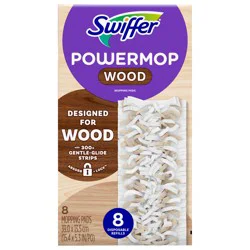 Swiffer PowerMop Wood Mopping Pad Refills for Floor Cleaning, 8 count