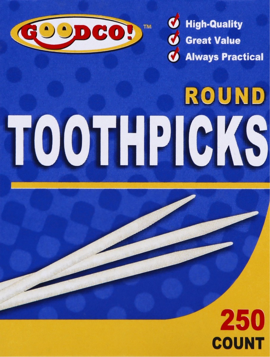 slide 4 of 11, GoodCo Round Toothpicks 250 ea, 250 ct