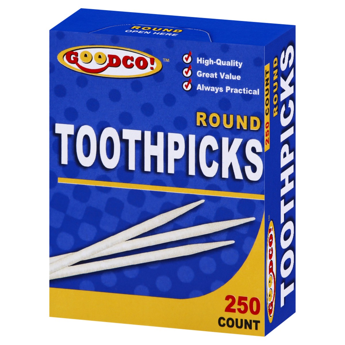 slide 6 of 11, GoodCo Round Toothpicks 250 ea, 250 ct