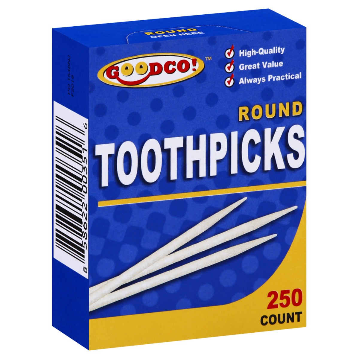 slide 9 of 11, GoodCo Round Toothpicks 250 ea, 250 ct