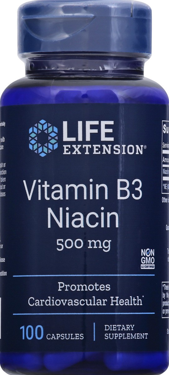 slide 6 of 6, LifeExtension Vitamin B3 Niacin 100 ea, 100 ct
