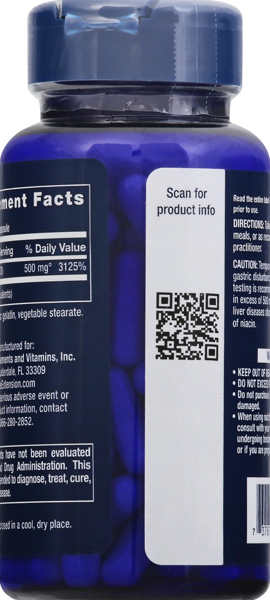 slide 5 of 6, LifeExtension Vitamin B3 Niacin 100 ea, 100 ct