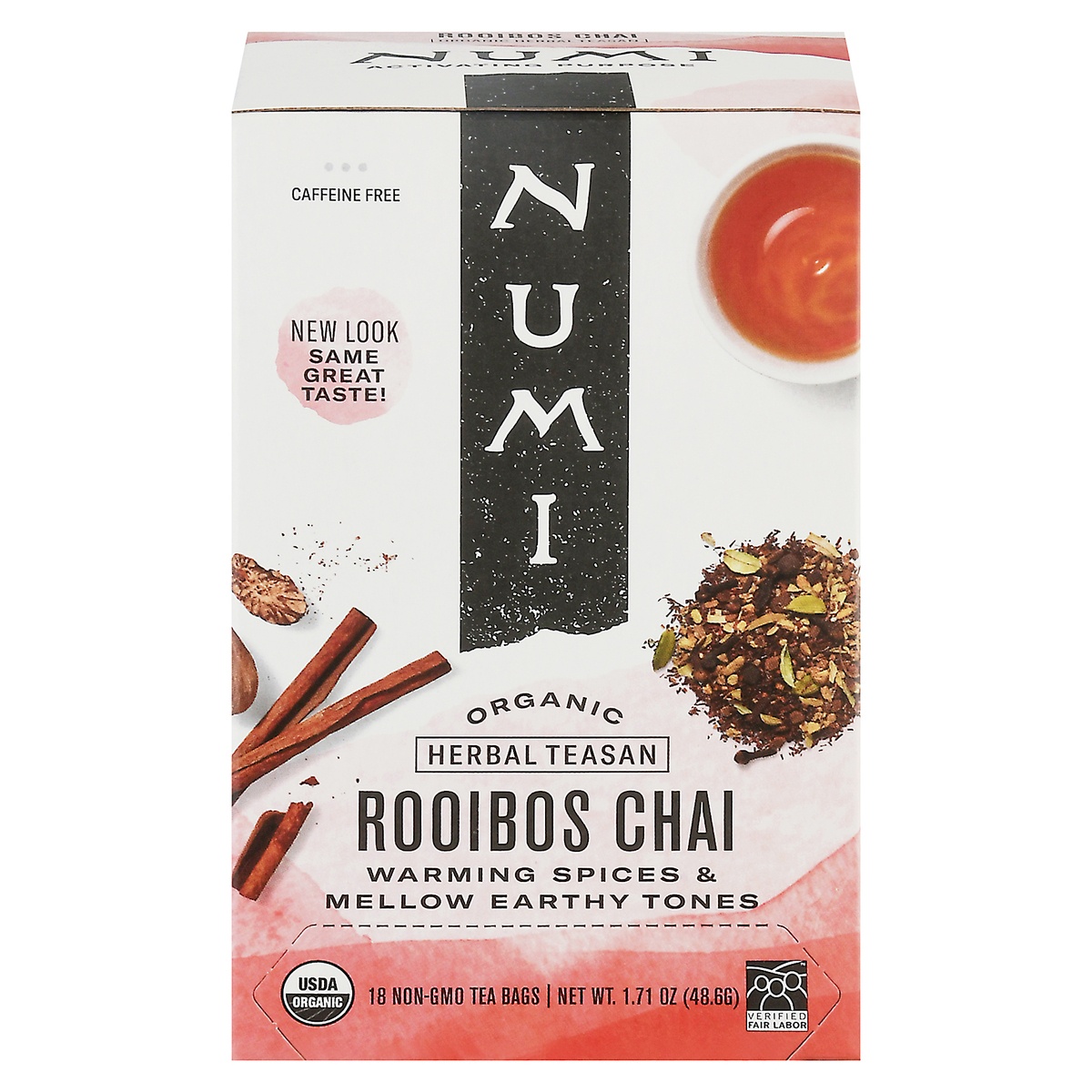 slide 1 of 1, Numi Herbal Teasan Sachets Organic Ruby Chai Spiced Rooibos, 